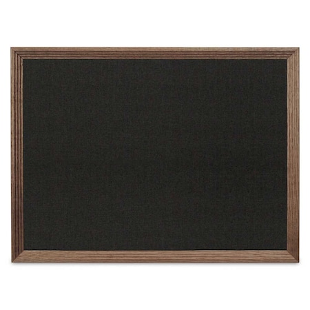 United Visual Products Decor Wood Combo Board, 36"x24", Walnut/White Porcelain & Buff UV702DEFAB-WALNUT-WHTPORC-BUFF